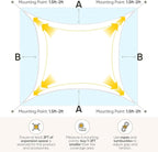 Quictent Sun Shade Sail for Patio w/Hardware Kit 185GSM 24x24ft White | Square - Image 6