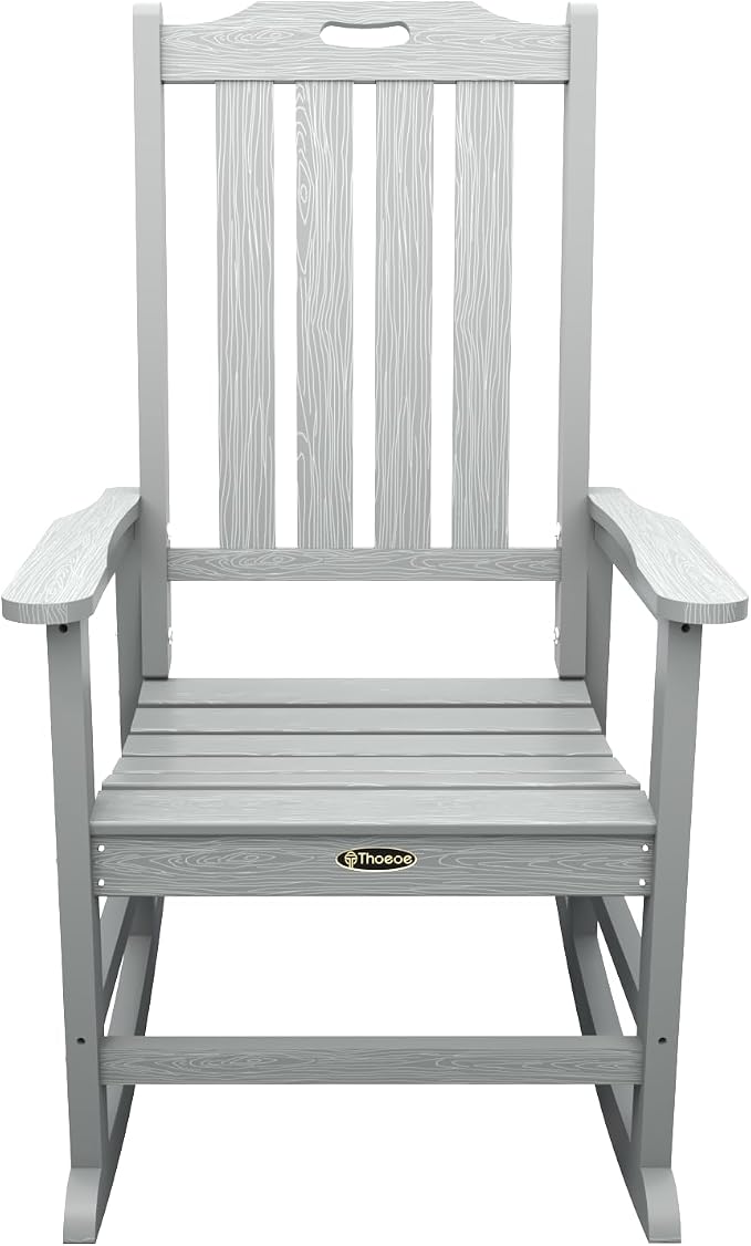 THOEOE Outdoor Rocking Chairs, Oversized Patio Rocking Chair | HDPE Outdoor - Image 8