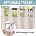 H.VERSAILTEX Outdoor Linen Sheer Curtains - Image 3