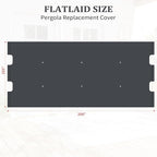 slashome 200 x 103 Pergola Replacement Canopy, Fits L-PG152PST-B, Dark Gray | - Image 3