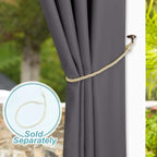 NICETOWN Patio Outdoor Curtain Grey Waterproof, Gazebo Covers - Image 7