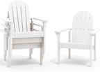 SERWALL HDPE Stackable Adirondack Chairs Set of 4, Space-Saving - Image 3