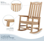Oversized Outdoor Rocking Chair, HDPE Porch Rocker | High Back Rocking Chairs - Image 4