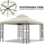 Sumfaller 10x10 FT Gazebo Replacement Canopy Top Cover | Double Tiered Canopy - Image 3