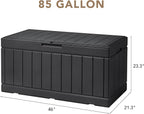 Devoko 85 Gallon Deck Box Lockable Resin Outdoor Storage Box waterproof Outdoor - Image 7