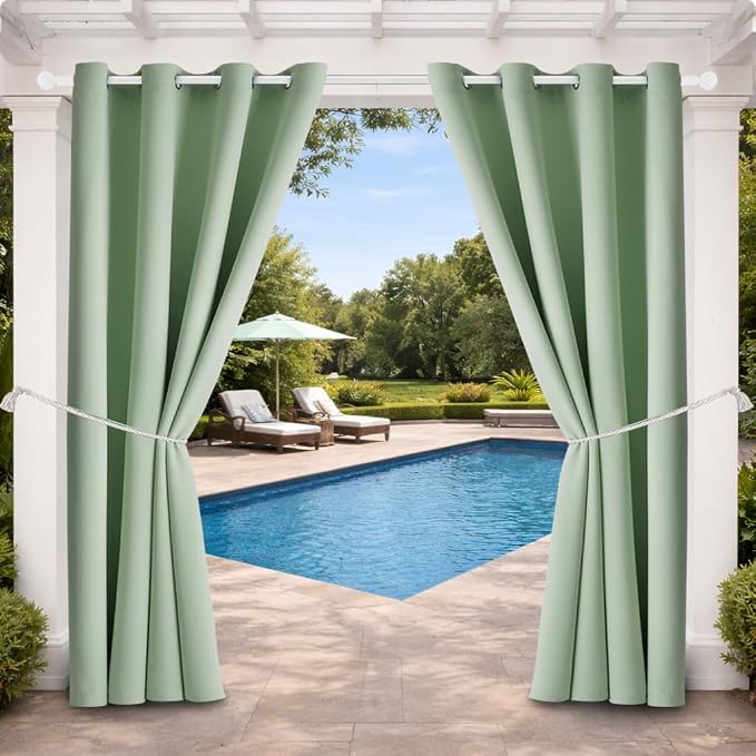 Waterproof Outdoor Curtain W52 x L84 by DivaenCamino
