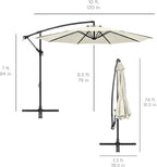 Best Choice Products 10ft Offset Hanging Market Patio Umbrella w/Easy Tilt - Image 7