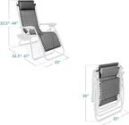 Best Choice Products Set of 2 Adjustable Steel Mesh Zero Gravity Lounge Chair - Image 3