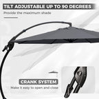 Grand patio 12FT Sunbrella Round Cantilever Umbrella - Image 5