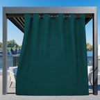 Easy-Going Outdoor Curtains for Patio 1 Panel, 110x108 inch, Teal | Waterproof - Image 3