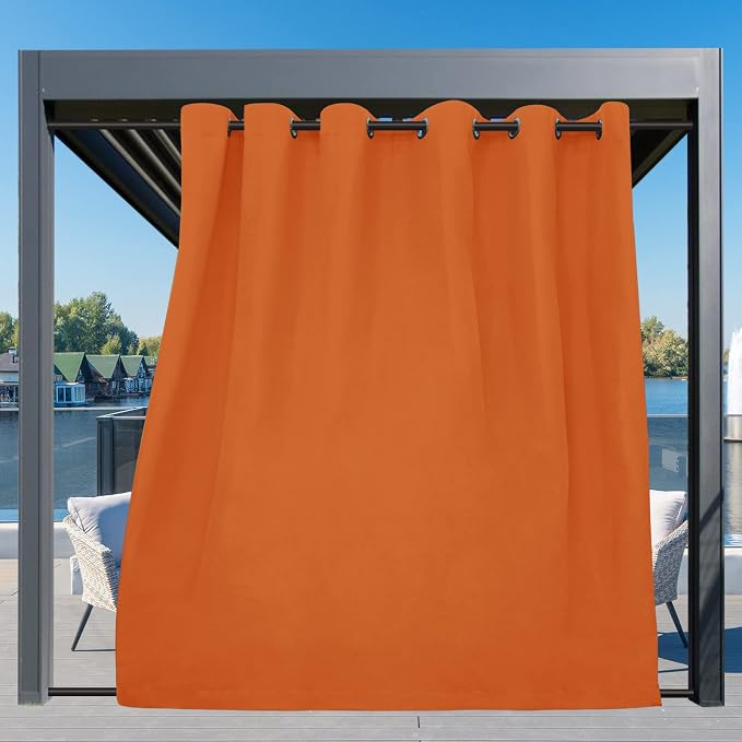 Easy-Going Outdoor Curtains for Patio 1 Panel, 110x84 inch, Weatherproof - Image 3