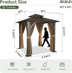Aoxun 8'x8' Hardtop Gazebo - Image 4