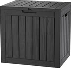 Outdoor Storage Box, 35 Gallon Waterproof Deck Box, Quick Snap-Lock Resin by GraceYourYard