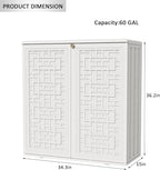 Outdoor Storage Cabinet Waterproof, Resin 62 Gallon Deck Box - Image 3
