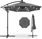 Best Choice Products 10ft Solar LED Offset Cantilever Hanging Market Patio by Unknown