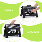 Delxo Folding Step Stool 9 inch, 300Lbs Extra Wide Step Stool - Image 8
