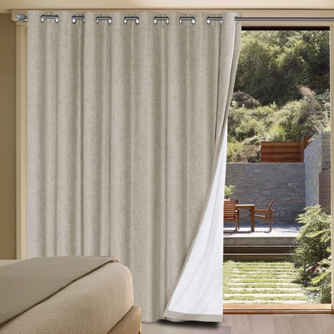 H.VERSAILTEX Blackout Curtains Durable Thick Textured Look 100% Blackout Patio by HVERSAILTEX