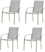 Outdoor Dining Chairs Set of 4, Stackable Patio Chairs - Image 7