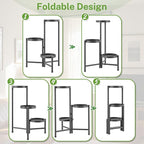 iDavosic.ly Plant Stand Indoor Outdoor, 3 Tier Metal Corner Shelf, Folding - Image 9