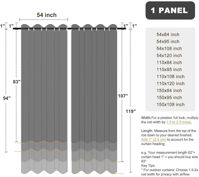 BONZER Waterproof Indoor/Outdoor Curtains - Image 9