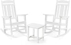 LUE BONA Outdoor Rocking Chairs Set, HDPS Poly Porch Rockers by LUEBONA