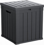 ROJIK 51 Gallon Resin Deck Box, Lockable Waterproof Weatherproof Outdoor by ROJIK