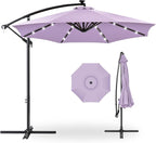 Best Choice Products 10ft Solar LED Offset Cantilever Hanging Market Patio by Unknown