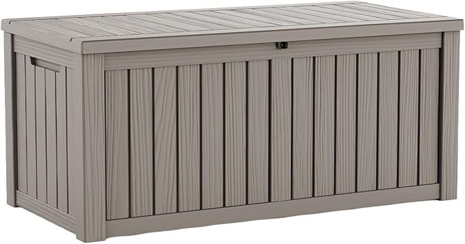 150 Gallon Resin Deck Box, Package Delivery Box by LAUSAINTHOME