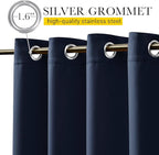 NICETOWN 2 Panels Outdoor Curtains Waterproof Fixed Bottom W52xL95 Navy | - Image 9