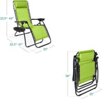 Best Choice Products Set of 2 Adjustable Steel Mesh Zero Gravity Lounge Chair - Image 3