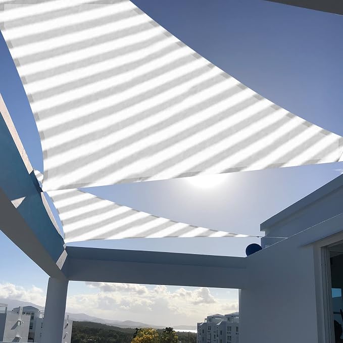 SUNNY GUARD 12' x 12' x 12' Triangle Shade Sail 95% UV Block Outdoor Canopy | by SUNNYGUARD