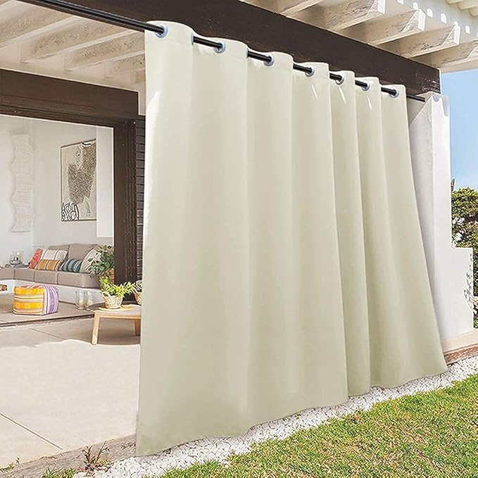 RYB HOME Outdoor Curtains for Patio Waterproof Privacy Thermal Insulated | by RYBHOME