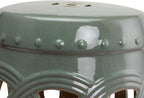 Outsunny 14" x 17" Ceramic Garden Stool Strong Glazed Material Green | - Image 8