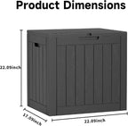 31 Gal Deck Box Waterproof Indoor Outdoor Storage Box | Resin storage bin - Image 2