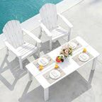 Adirondack Coffee Table, All-Weather HDPE, | 47.2" x 22.7" x 17", 304 stainless - Image 2