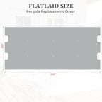 slashome 200" x 103" Pergola Replacement Canopy, Fits L-PG152PST-B, UV Resistant - Image 3