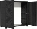 KINYING Outdoor Storage Cabinet Waterproof, 60 Gallon Resin Outdoor Storage Shed by KINYING
