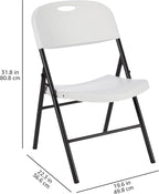 Amazon Basics Foldable Portable Plastic Chair, 350-Pound Capacity - Image 3
