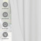 Easy-Going 100% Waterproof Outdoor Curtains 54x108 inch, Gazebo and Pergola 2 - Image 5