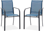 DIFY 2 PCS Patio Dining Chairs, Stackable Outdoor Chairs by DIFY