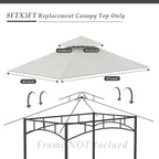 5x8Ft Grill Gazebo Replacement Top - Image 3