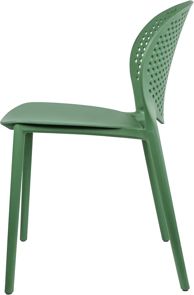 2xhome Set of 4 Patio Dining Chairs | Modern Stackable Outdoor Pool Side Chair - Image 8