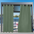 Easy-Going Outdoor Curtains for Patio 1 Panel, 54x120 inch, Sage Green | - Image 3