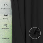Easy-Going Outdoor Curtains for Patio 1 Panel, 54x120 inch, Weatherproof - Image 6