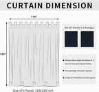 Easy-Going Outdoor Patio Curtains 2 Panels, 110x120 inch, Porch and Pergola - Image 6