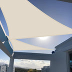 SUNNY GUARD Custom Size 6'x10'x11.7' Butter Cream Sun Shade Sail Triangle UV by SUNNYGUARD
