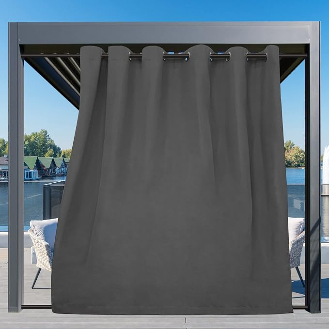 Easy-Going Outdoor Curtains for Patio 1 Panel, 110x84 inch, Weatherproof - Image 3