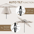 Tempera Patio Market Outdoor Table Umbrella - Image 2