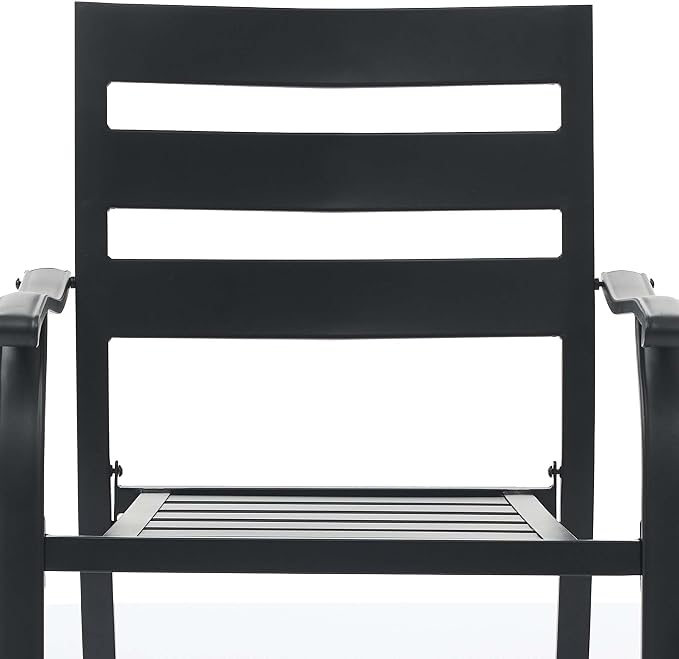 Patio Dining Chairs Set of 4, Metal Patio Furniture Set - Image 7