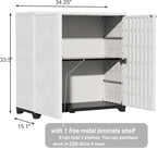 ZZM Indoor/Outdoor Storage Cabinet Waterproof, All Weather Outdoor Storage - Image 3